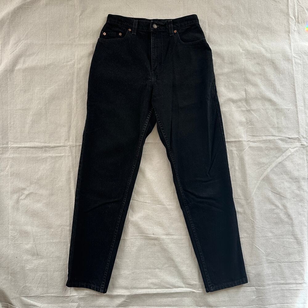 Vintage 90s Levis 551 Women Size 8 Medium 28x30 Tapered Black Denim